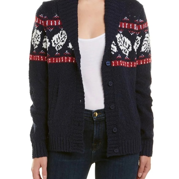 Tommy Bahama Navy and Red Knit Cardigan - Picture 8 of 8